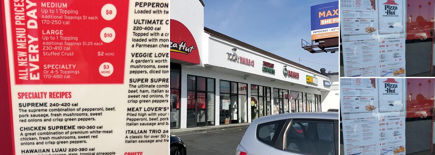 Pizza Hut Menu