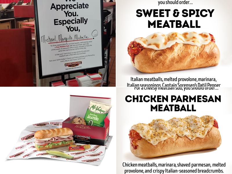 Firehouse Subs University Menu