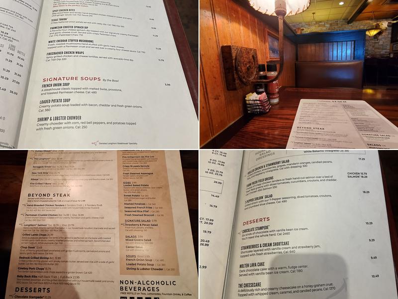 LongHorn Steakhouse Menu