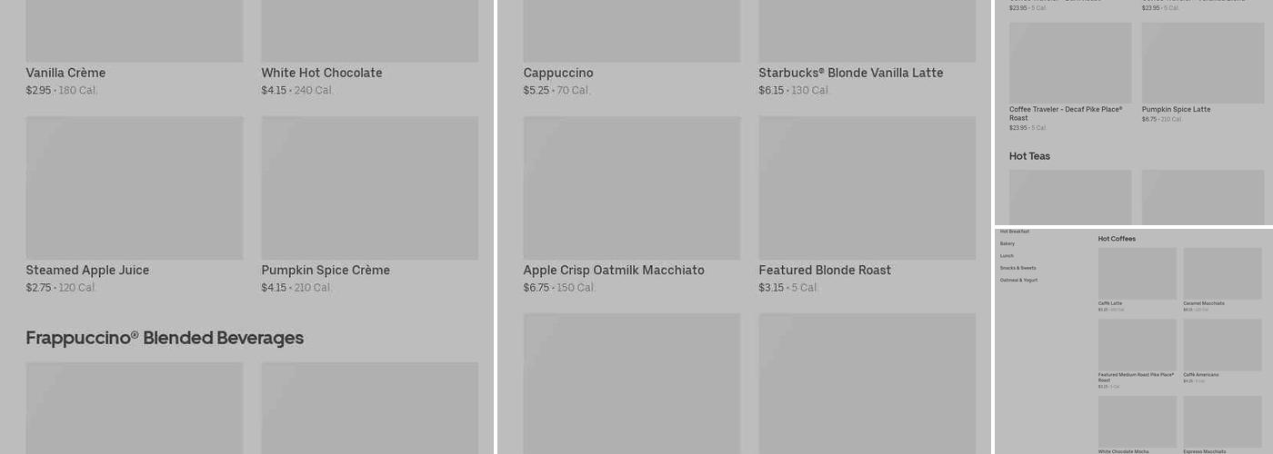 Starbucks Menu