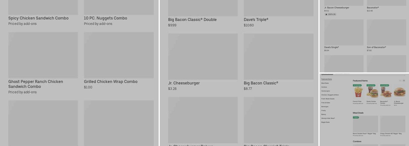Wendy's Menu