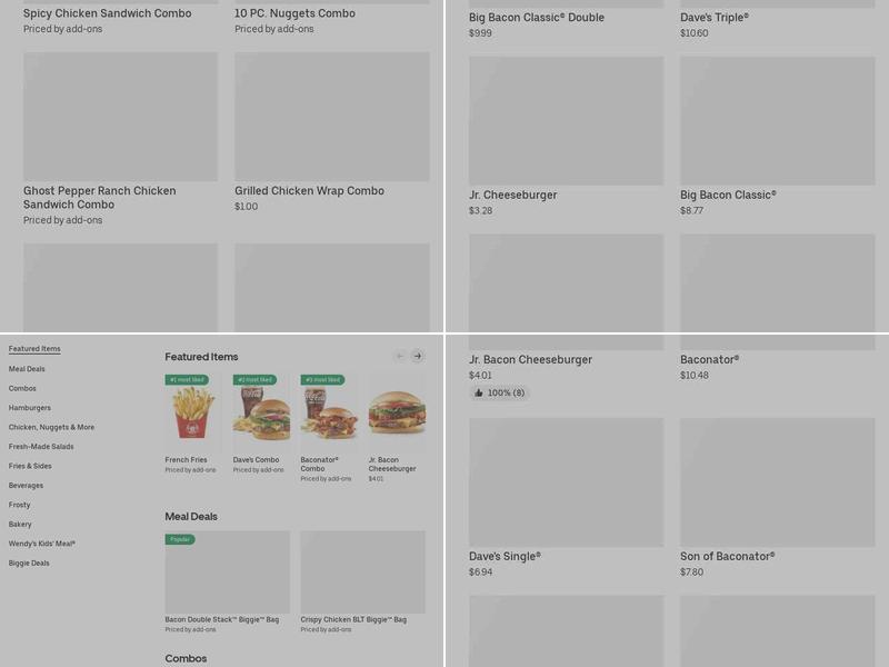Wendy's Menu