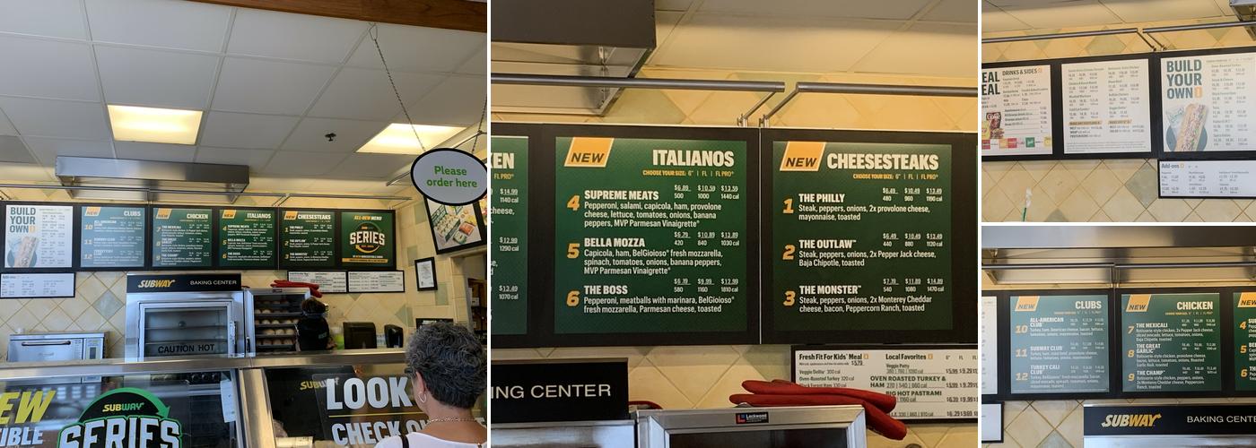 Subway Menu
