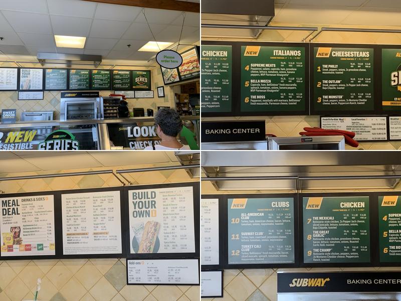 Subway Menu