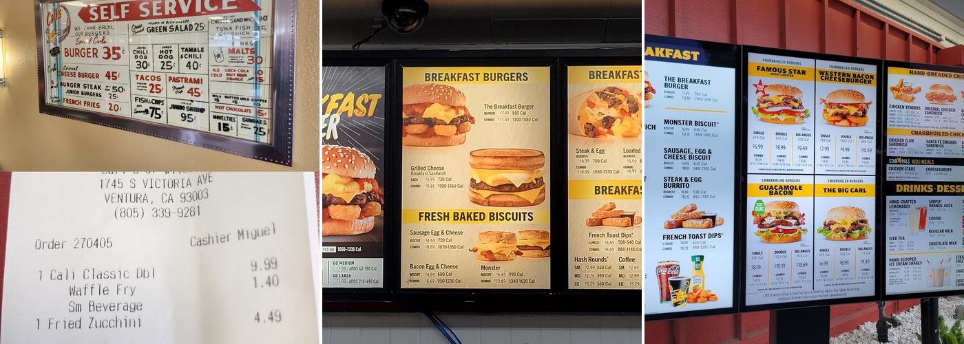Carl's Jr. Menu