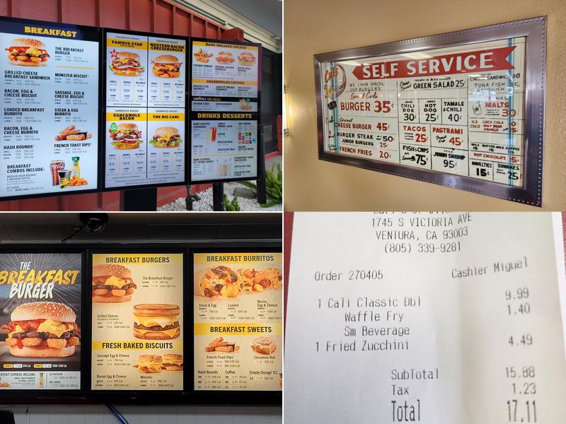 Carl's Jr. Menu