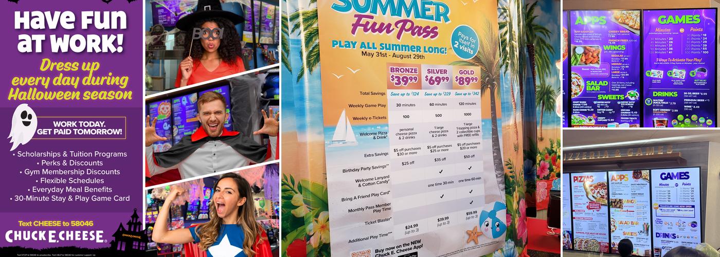 Chuck E. Cheese Menu