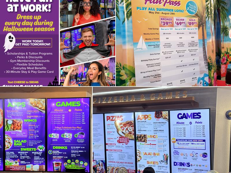 Chuck E. Cheese Menu