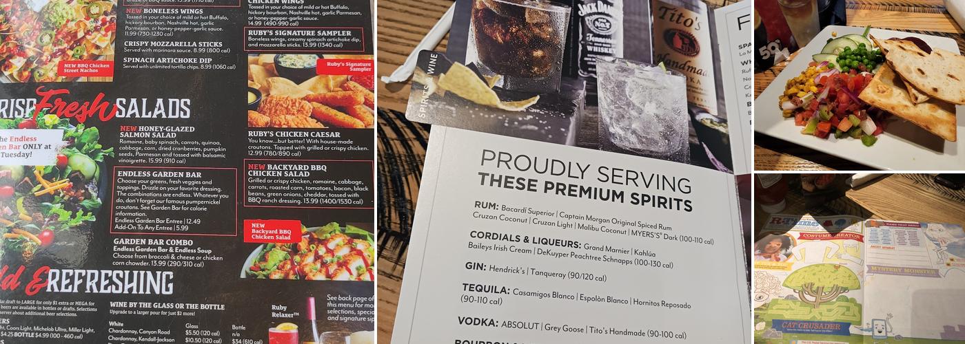Ruby Tuesday Menu