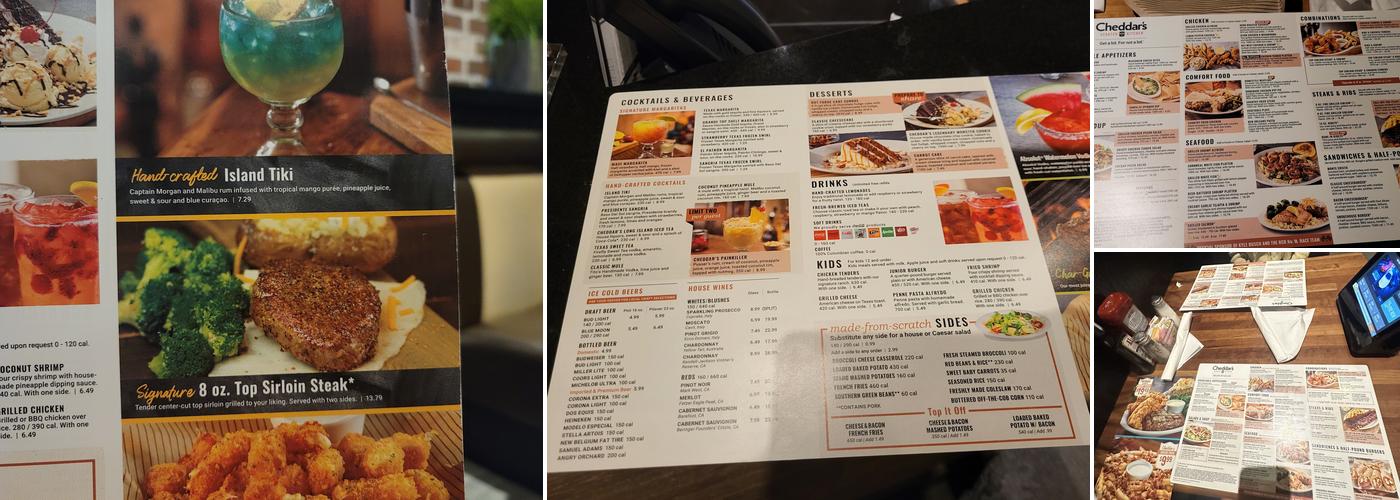 Cheddar's Scratch Kitchen Menu