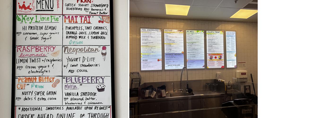 Smoothie King Menu