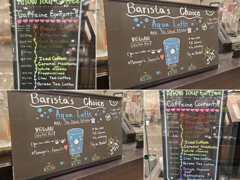 Starbucks Coffee Company Menu