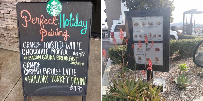 Starbucks Menu