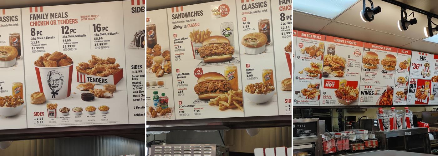 KFC Menu