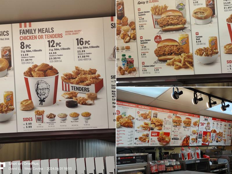 KFC Menu