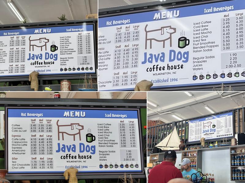 Java Dog Coffee House Menu