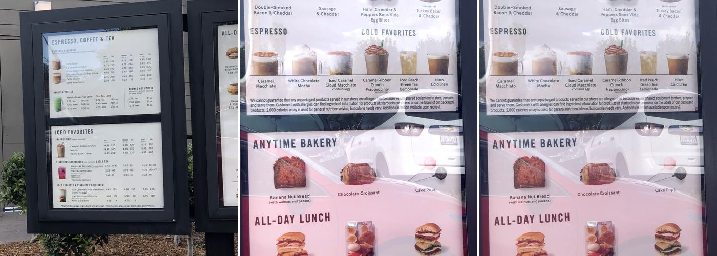 Starbucks Menu