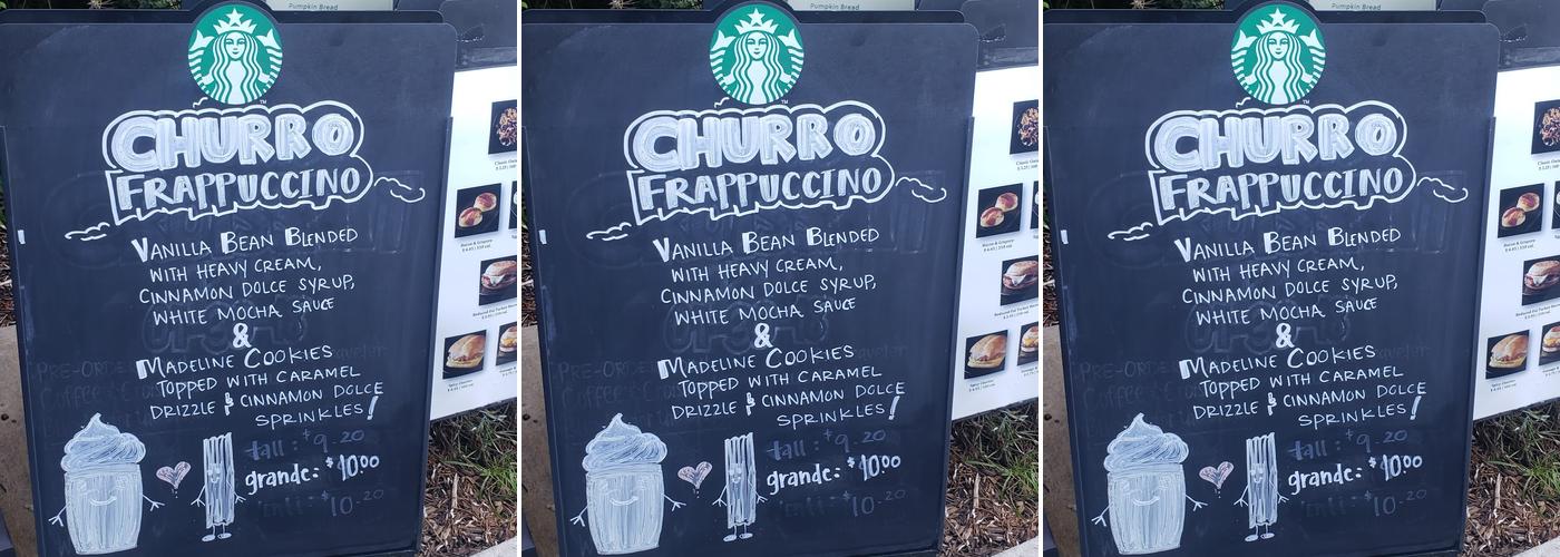 Starbucks Coffee Company Menu