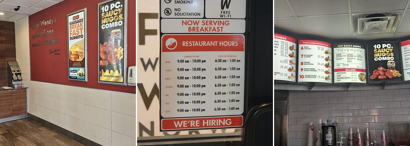 Wendy's Menu
