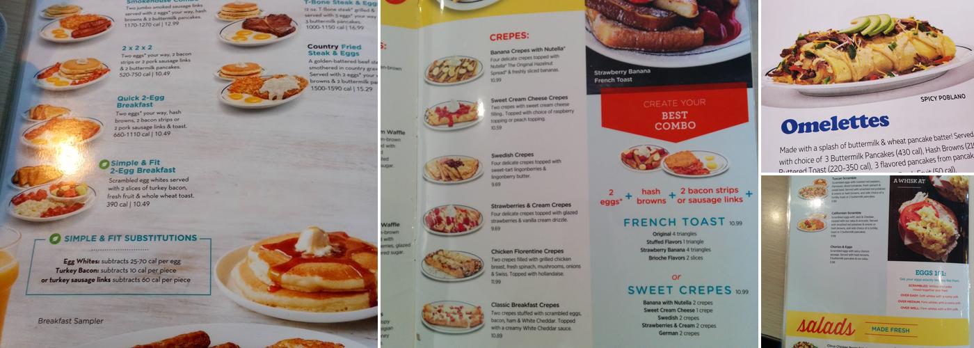 IHOP Menu