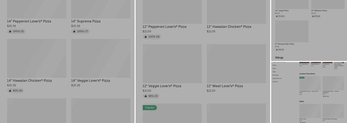 Pizza Hut Menu