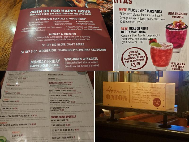 Outback Steakhouse Menu