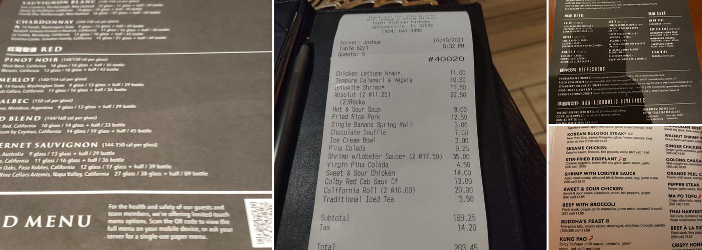 P.F. Chang's Menu