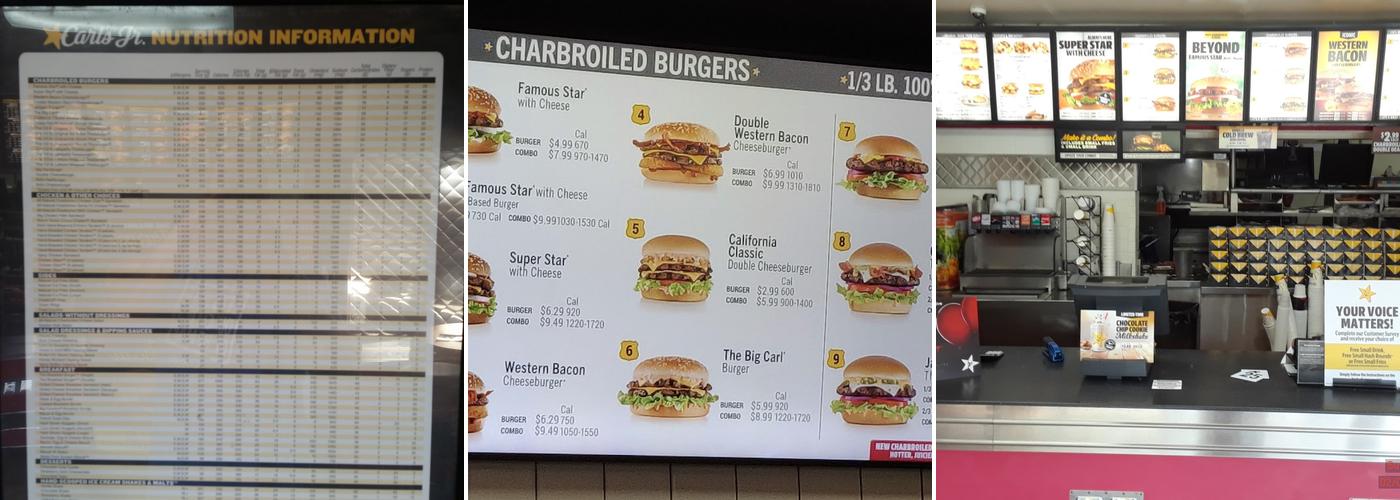 Carl’s Jr. Menu