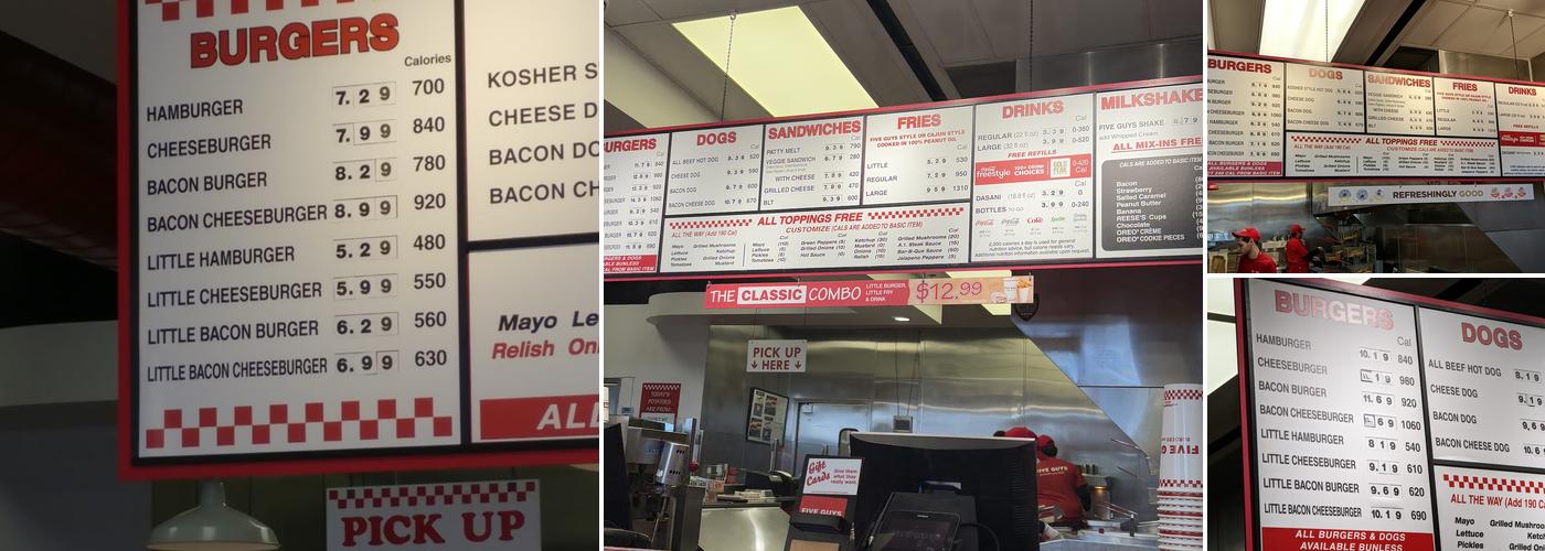 Five Guys Menu