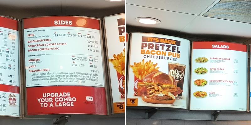 Wendy's Menu