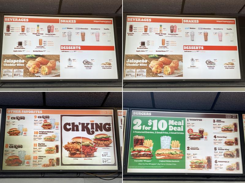 Burger King Menu