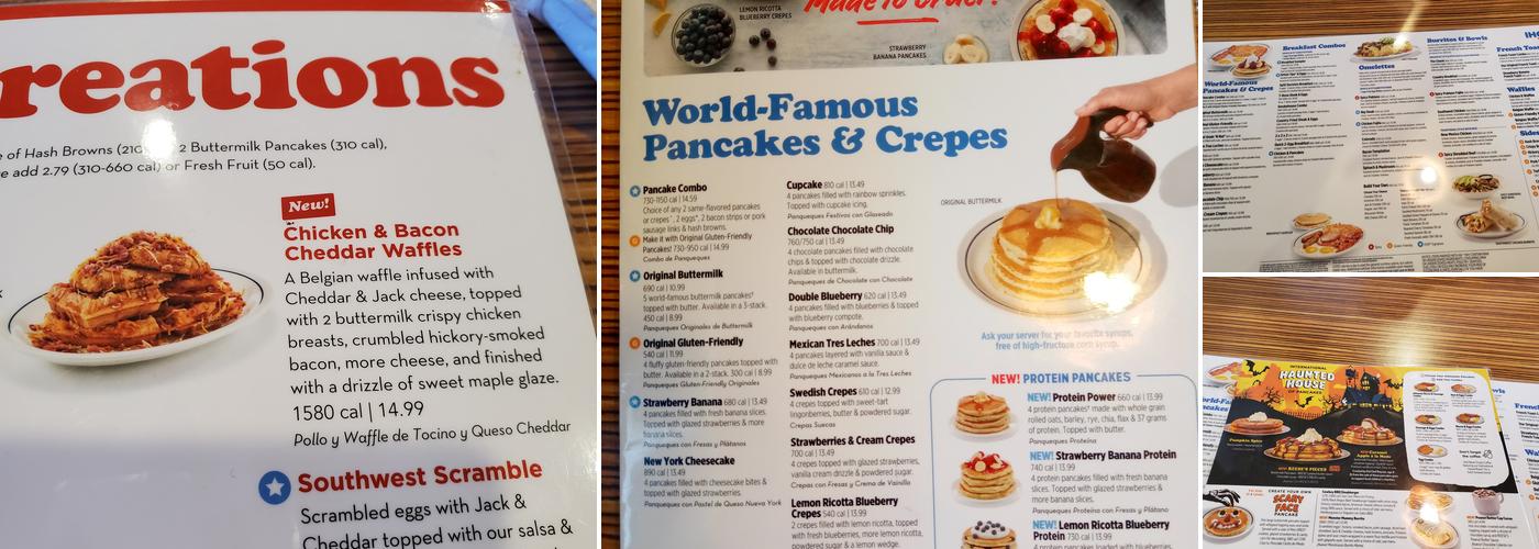 IHOP Menu
