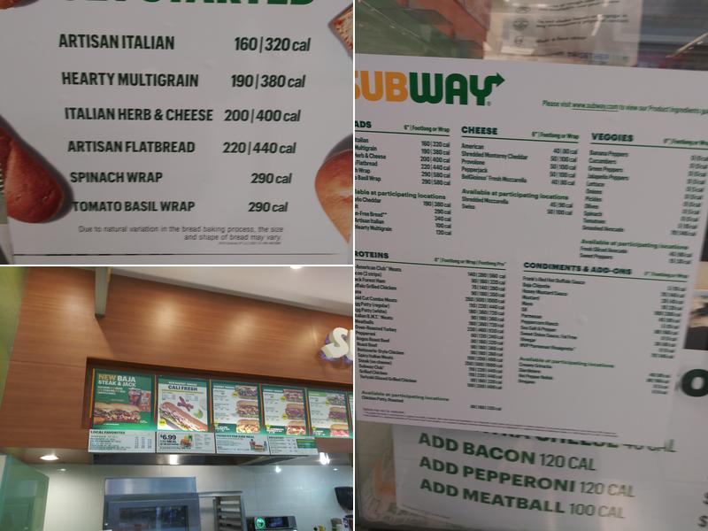 Subway Menu