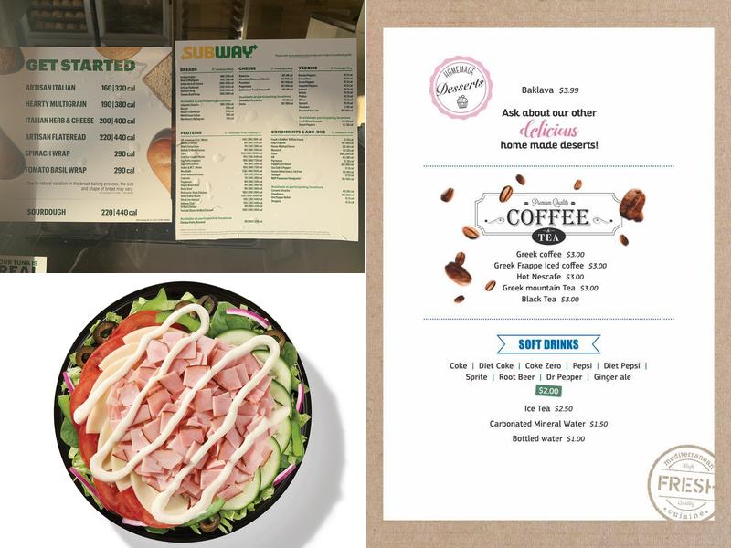 Subway Menu