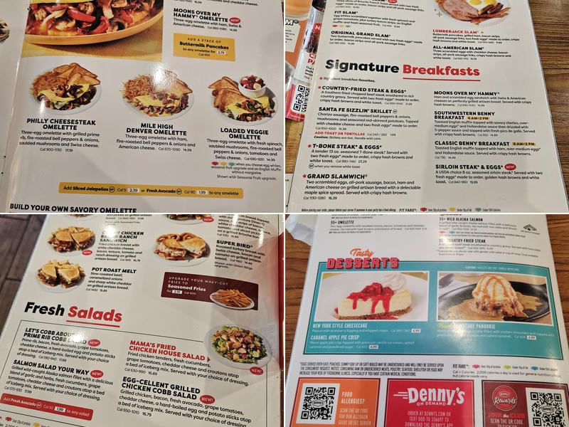 Denny's Restaurant Menu