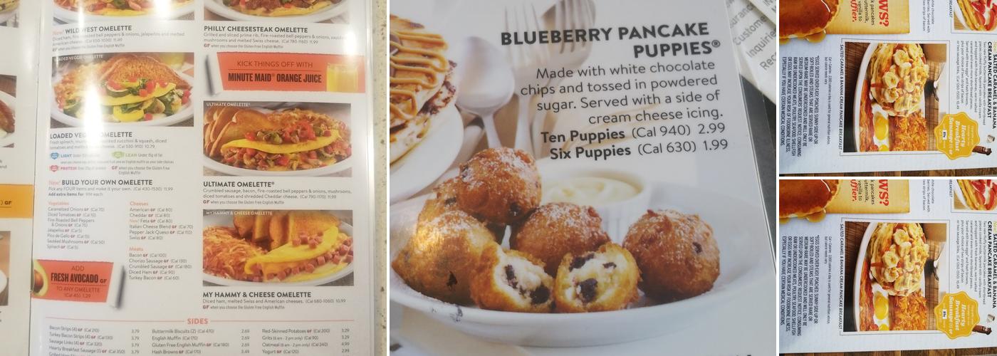 Denny's Restaurant Menu