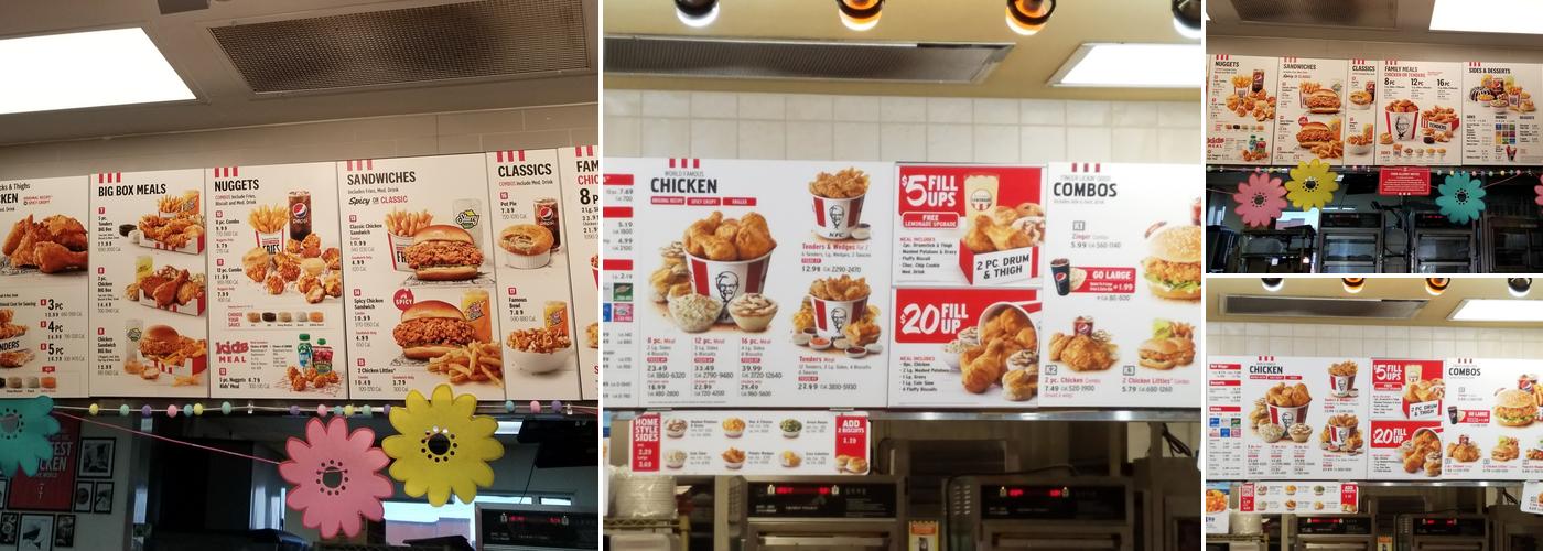 KFC Menu