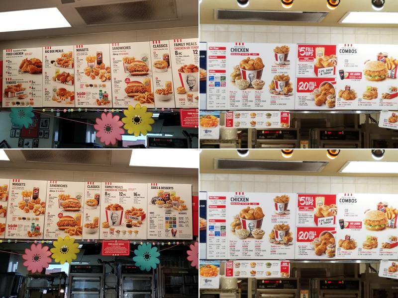 KFC Menu