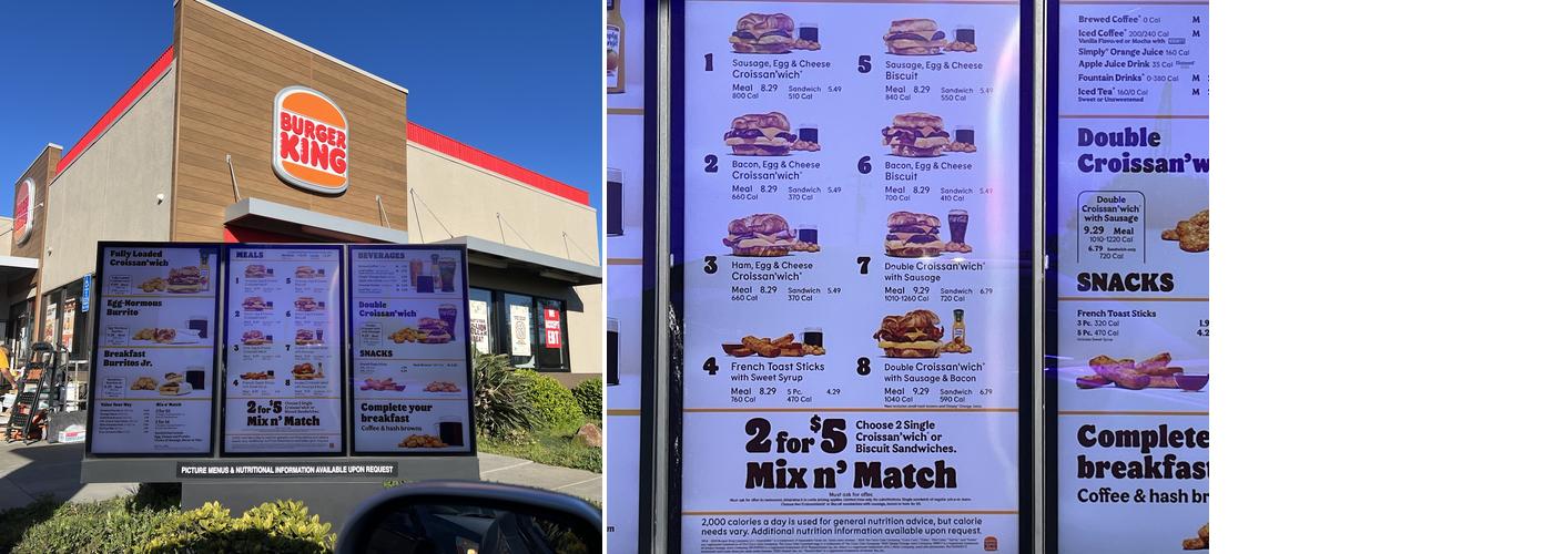 Burger King Menu