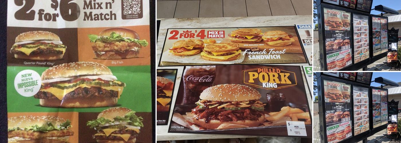 Burger King Menu