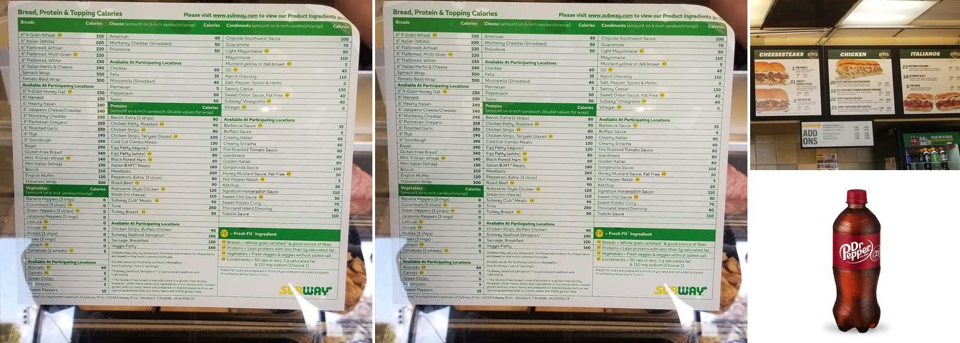 Subway Menu
