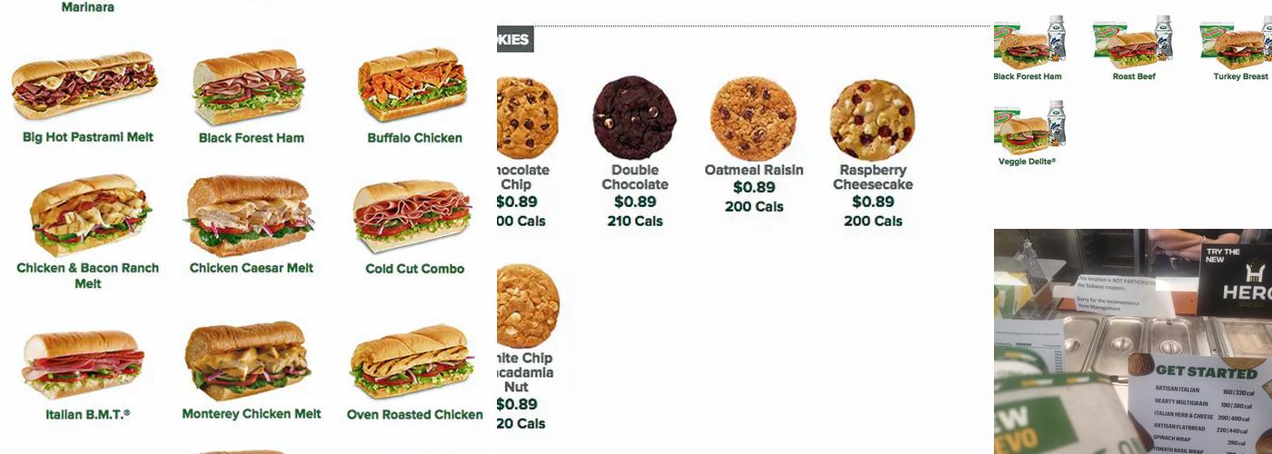 Subway Menu
