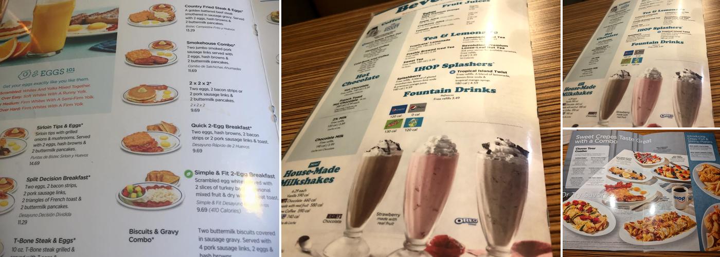 IHOP Menu