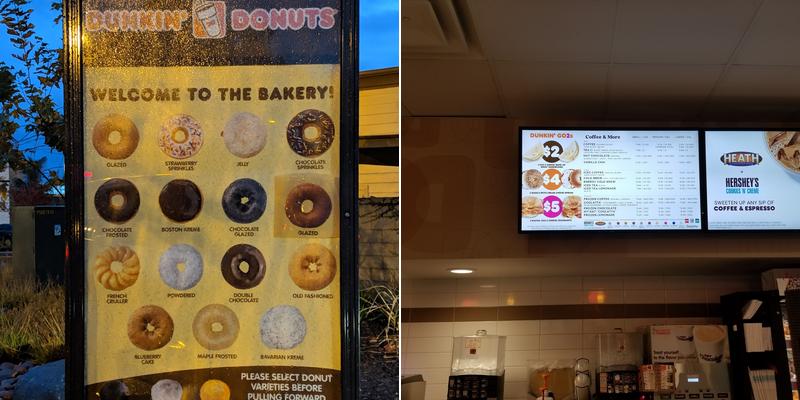 Dunkin' Menu
