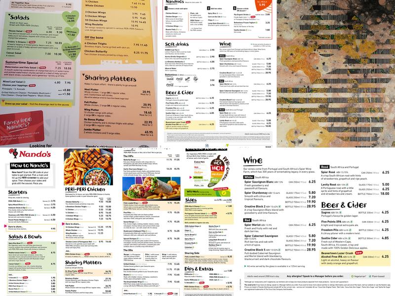 Nando's Menu