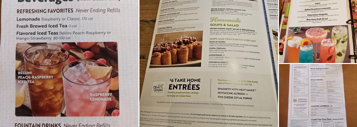 Olive Garden Italian Restaurant Menu