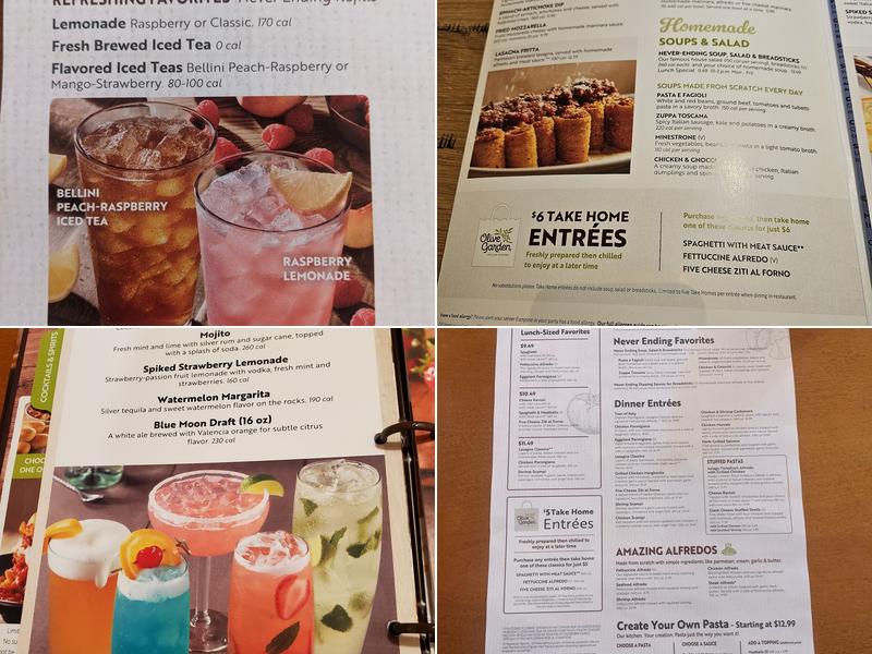 Olive Garden Italian Restaurant Menu