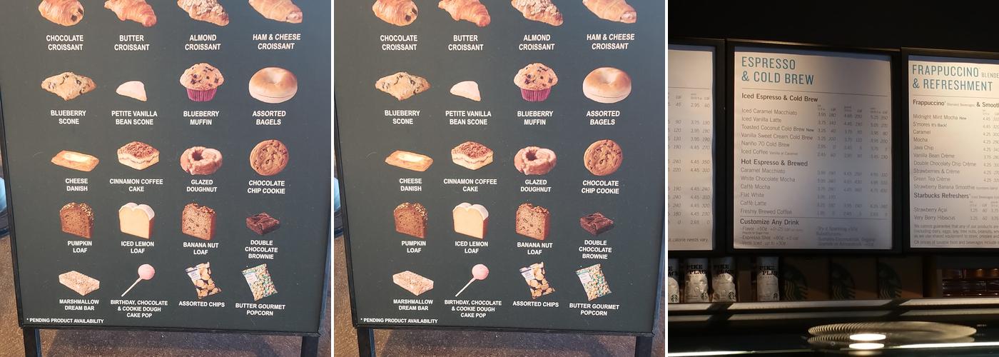 Starbucks Coffee Company Menu