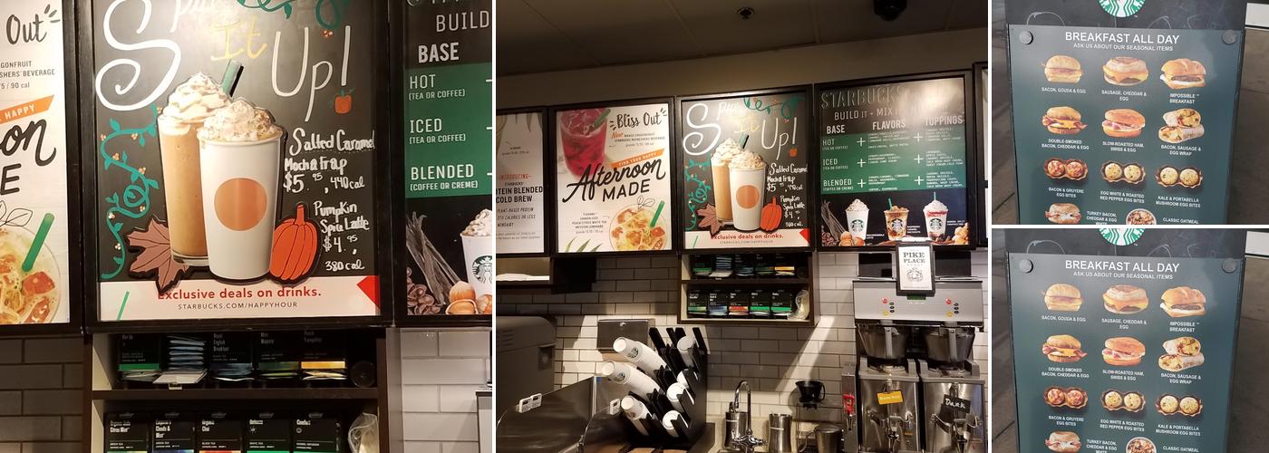 Starbucks Coffee Company Menu