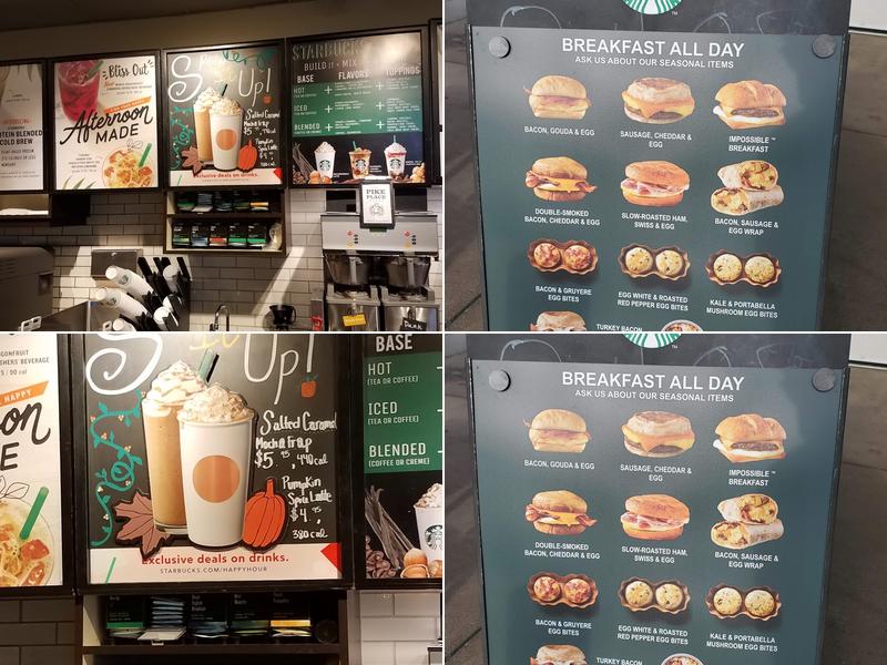 Starbucks Coffee Company Menu